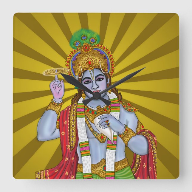 Lord Krishna Wall Clock (Front)
