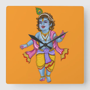 Lord Krishna Wall Clock