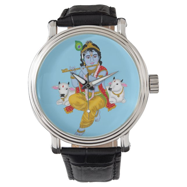 Lord Krishna Wall Clock Watch (Front)