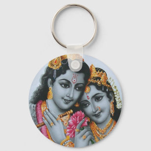 Lord Krishna with Flute Hare Krisna Key Ring
