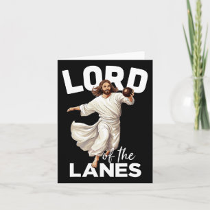 Lord Lanes Funny Christian Christ Gutter Bowling L Card