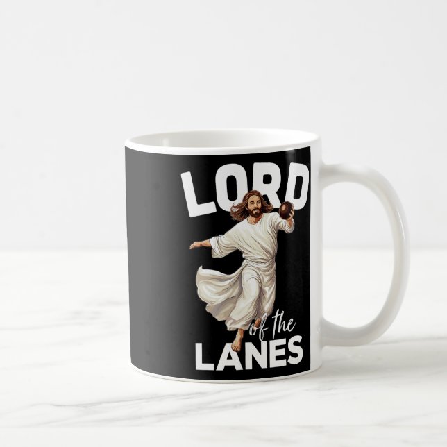 Lord Lanes Funny Christian Christ Gutter Bowling L Coffee Mug (Right)