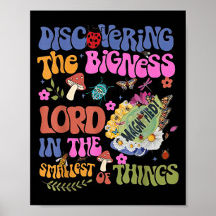 Lord Magnified Faith Nature Floral Quote Poster