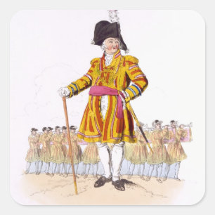 Lord Mayor, from 'Costume of Great Britain', publi Square Sticker