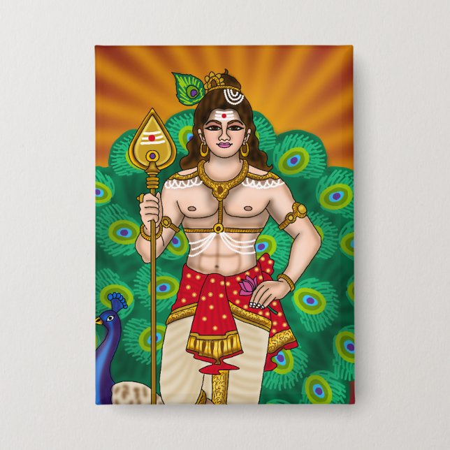 Lord Murugan Button (Front)