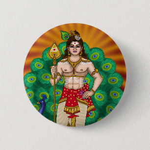 Lord Murugan Button