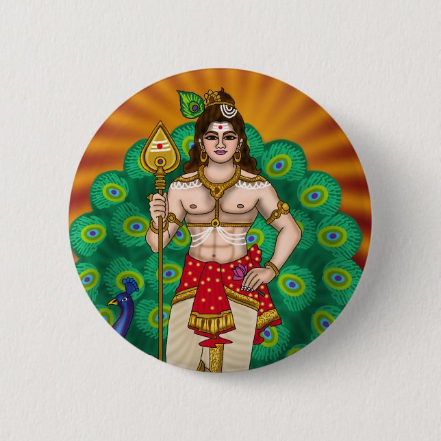 Lord Murugan Button (Front)