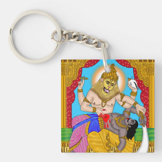 Lord Narasimha Keychain (Front)