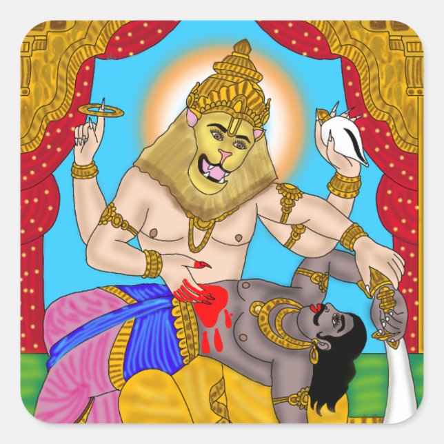Lord Narasimha Sticker (Front)
