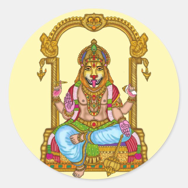 Lord Narasimha Stickers (Front)