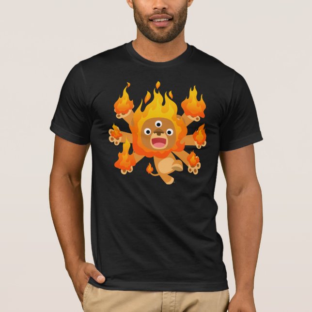 Lord of Fire!! (cute cartoon lion) T-Shirt (Front)