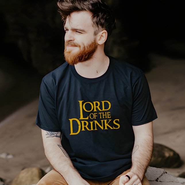 Lord of the Drinks - Hilarious and Sarcastic T-Shirt (Lord of the Drinks” parody shirt – perfect for parties, beer lovers, and Tolkien fans with humor)