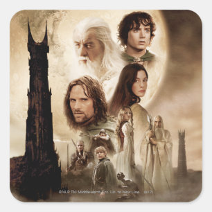 Lord of the Rings: The Two Towers Movie Poster Square Sticker