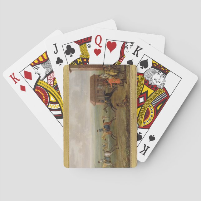 Lord Portmore Watching Racehorses on Exercise on N Playing Cards (Back)