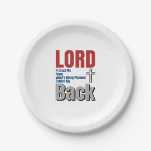 Lord Protect Me Christian Faith Shirt Design_1 Paper Plate