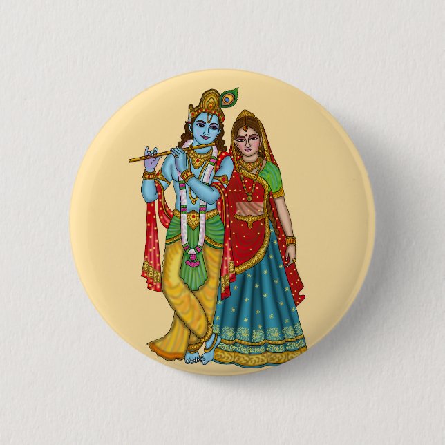 Lord Radha Krishna Button (Front)