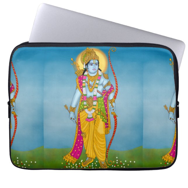 Lord Ram Laptop Case – Divine Protection Design (Front)