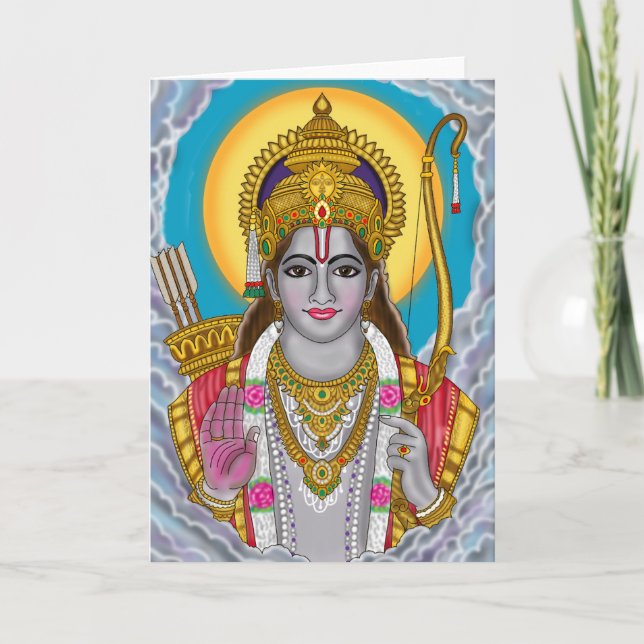 Lord Rama Greeting Card (Front)