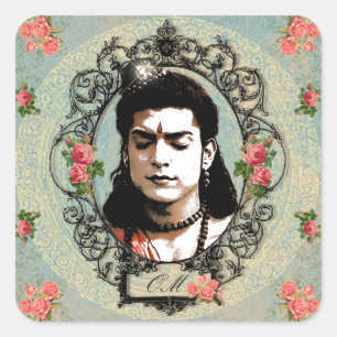 Lord Rama Indian Bollywood Yoga Meditation God Square Sticker