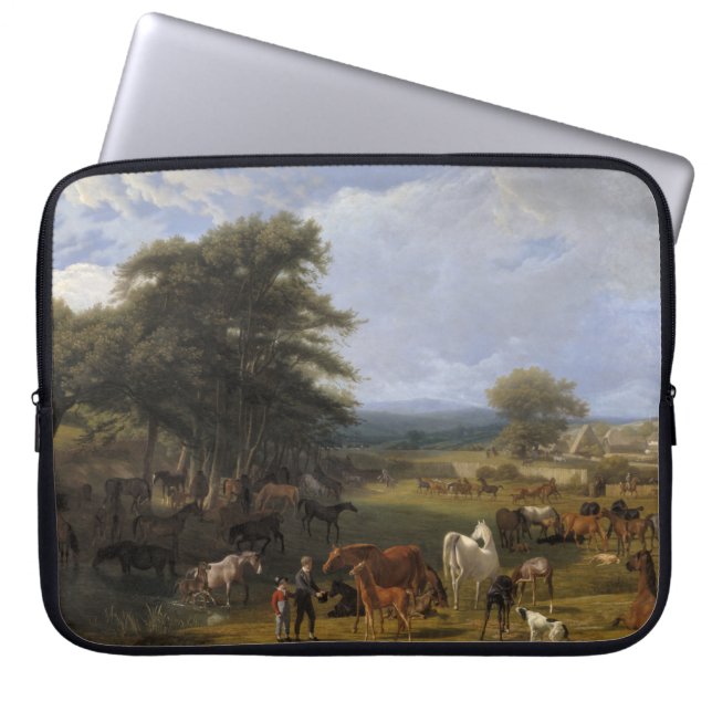 Lord River's Horse Farm oil on canvas Laptop Sleeve (Front)
