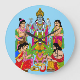 Lord Satyanarayan Wall Clock