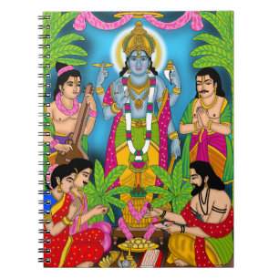 Lord Satyanarayan Wall Clock Notebook
