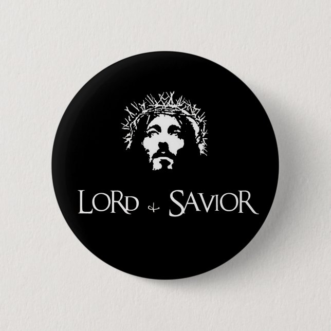 Lord & Saviour 6 Cm Round Badge (Front)