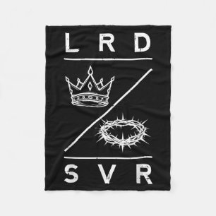 Lord Saviour Crown Christian God Jesus Bible Men W Fleece Blanket