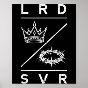 Lord Saviour Crown Christian God Jesus Bible Men W Poster