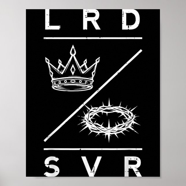 Lord Saviour Crown Christian God Jesus Bible Men W Poster (Front)