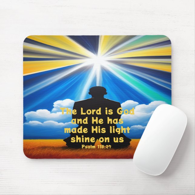 Lord Shine Your Light Mouse Pad  (With Mouse)