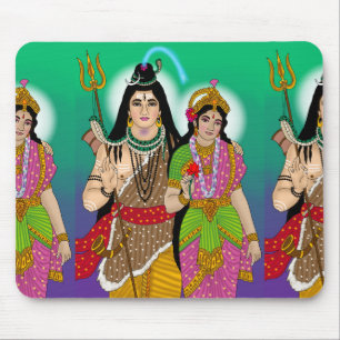 Lord Shiv-Parvati Mouse Pad