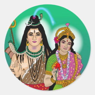 Lord Shiv Parvati Sticker