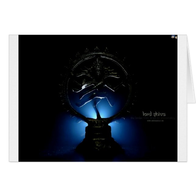 Lord Shiva Blue Background. (Front Horizontal)