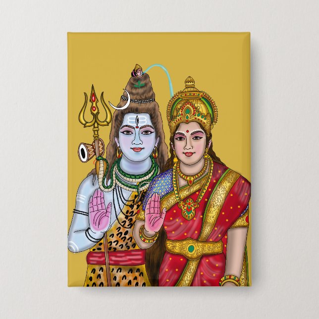 Lord Shiva Button (Front)