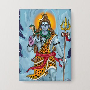 Lord Shiva Button Badge