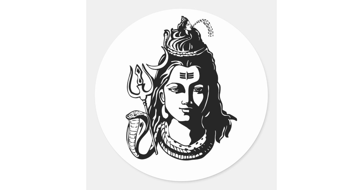 Lord Shiva Classic Round Sticker | Zazzle.com.au