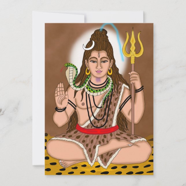 Lord Shiva Greeting Card (Front)