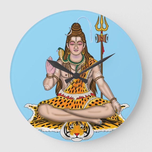  Lord Shiva Hindu Deity Custom Wall Clock (Front)