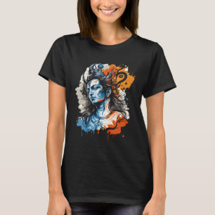 Lord Shiva Hindu God Ink Effect Splatter T-Shirt