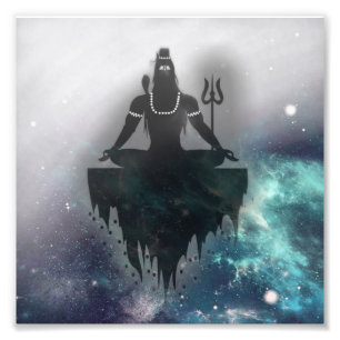Lord Shiva in Meditation Position, An Univeral God Photo Print