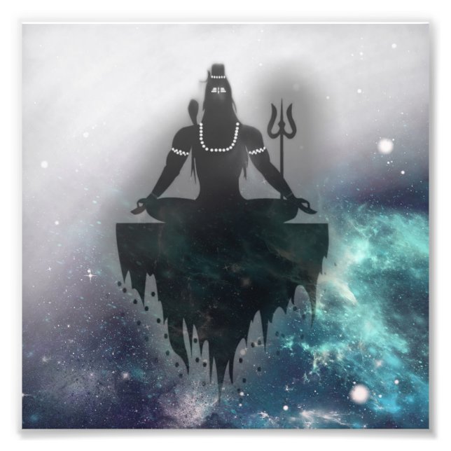 Lord Shiva in Meditation Position, An Univeral God Photo Print (Front)