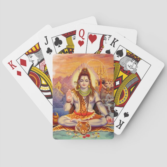 Lord Shiva Meditating Playing Cards (Back)