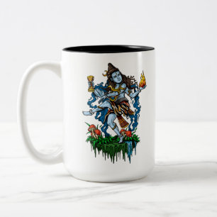 Lord Shiva Nataraja Dancing Hindu God Two-Tone Coffee Mug