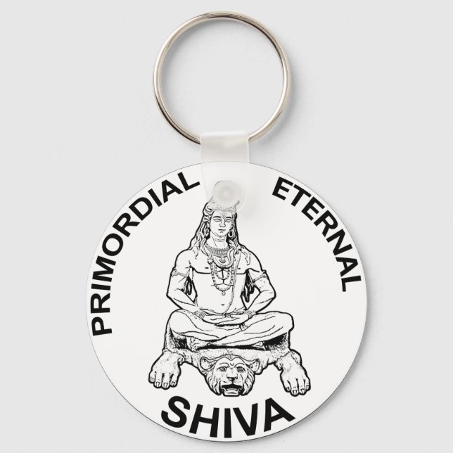 Lord Shiva primordial eternal, Indian God Key Ring (Front)