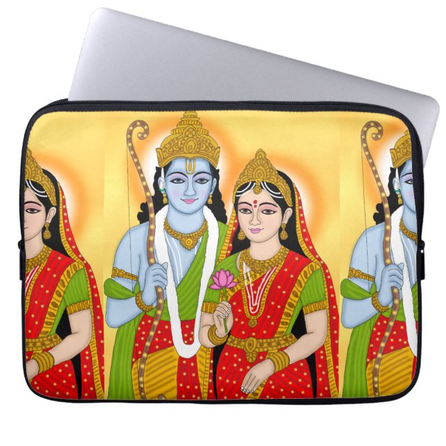 Lord Sita Ram Laptop Case – Divine Protection for  (Front)
