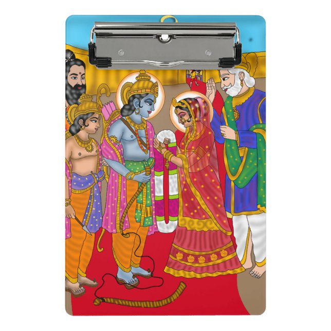 Lord Sita Ram  Mini Clipboard (Front)