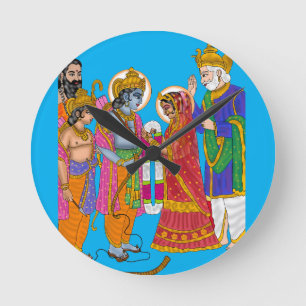 Lord Sita Ram Wall Clock
