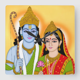 Lord Sitaram Clock – Divine Wall Decor & Home Deco