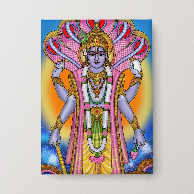 Lord Vishnu Button (Front)